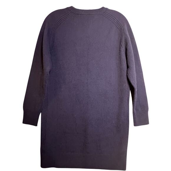 Thakoon Wool Sweater Mini Dress Women's Sz S Midnight Navy Blue Crewneck Preppy - Picture 3 of 16